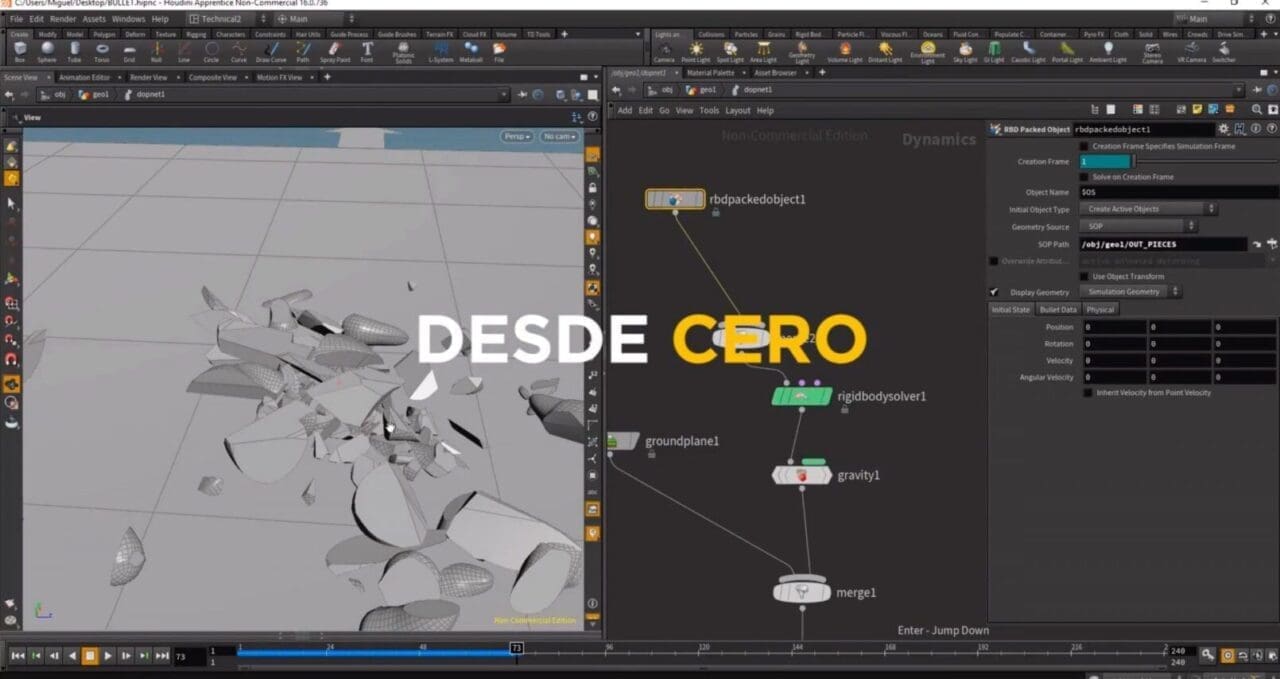 Máster de VFX con Houdini | Cine y Videojuegos *OFERTÓN 10%