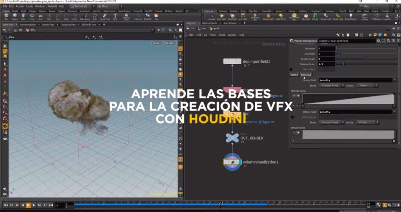 Curso online de Houdini | Introducción SideFX Houdini Essentials *OFERTÓN 20%